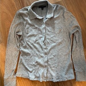 Banana republic soft ribbed button up